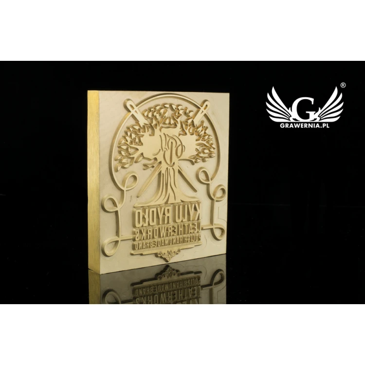 Stempel do wyciskania logotypu na gorąco i zimno - wymiary matrycy: 82x93mm - CNC108