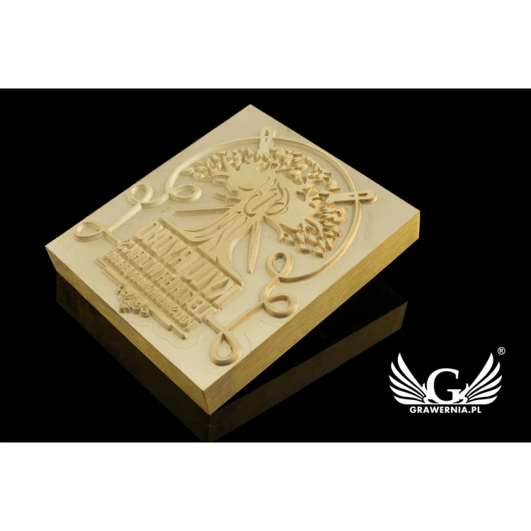 Stempel do wyciskania logotypu na gorąco i zimno - wymiary matrycy: 82x93mm - CNC108