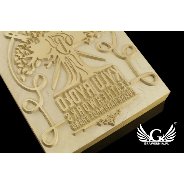 Stempel do wyciskania logotypu na gorąco i zimno - wymiary matrycy: 82x93mm - CNC108
