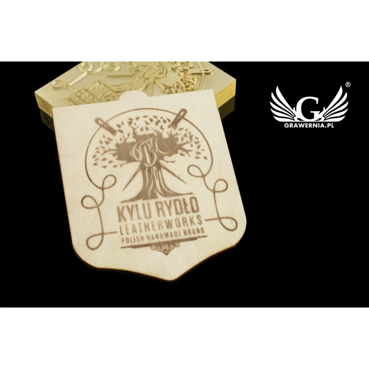 Stempel do wyciskania logotypu na gorąco i zimno - wymiary matrycy: 82x93mm - CNC108