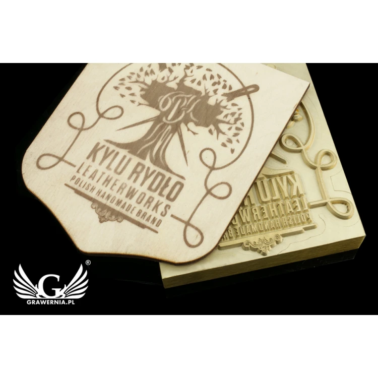 Stempel do wyciskania logotypu na gorąco i zimno - wymiary matrycy: 82x93mm - CNC108