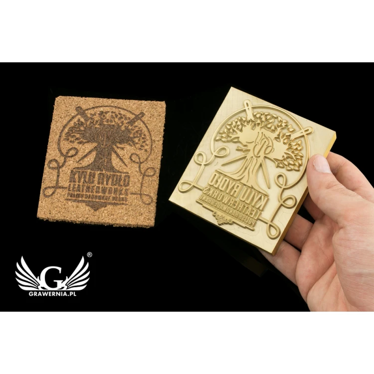 Stempel do wyciskania logotypu na gorąco i zimno - wymiary matrycy: 82x93mm - CNC108