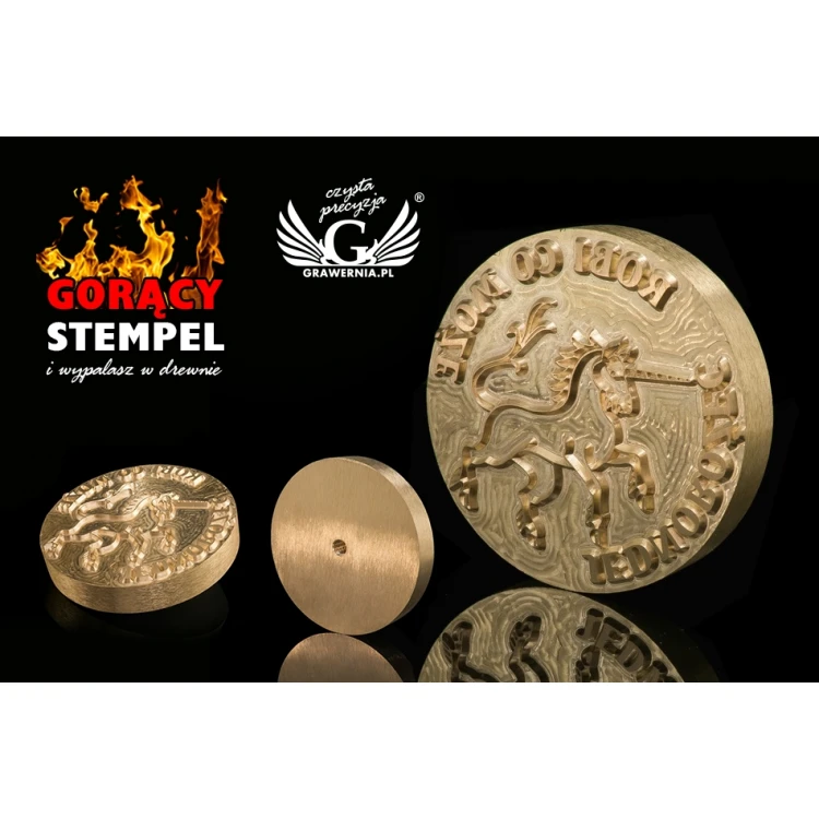 Stempel do wyciskania logotypu na gorąco i zimno - wymiary matrycy: 80x80mm - CNC079