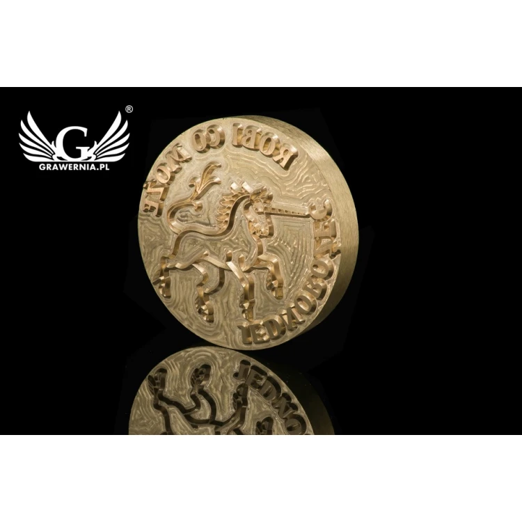 Stempel do wyciskania logotypu na gorąco i zimno - wymiary matrycy: 80x80mm - CNC079