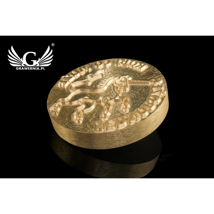 Stempel do wyciskania logotypu na gorąco i zimno - wymiary matrycy: 80x80mm - CNC079