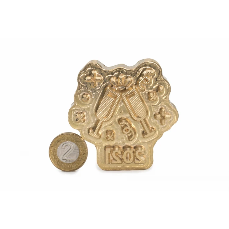Stempel do wyciskania logotypu na gorąco i zimno - wymiary matrycy: 60,8x60,5mm - CNC084