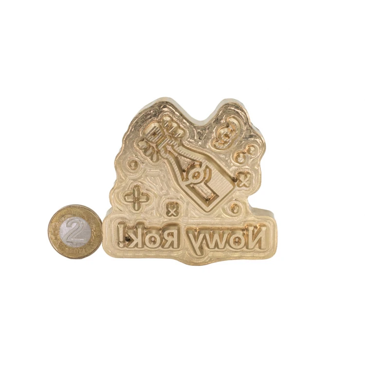 Stempel do wyciskania logotypu na gorąco i zimno - wymiary matrycy: 66,5x63,2mm - CNC085 