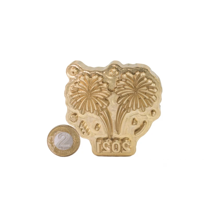 Stempel do wyciskania logotypu na gorąco i zimno - wymiary matrycy: 61,8x61,5mm - CNC086 