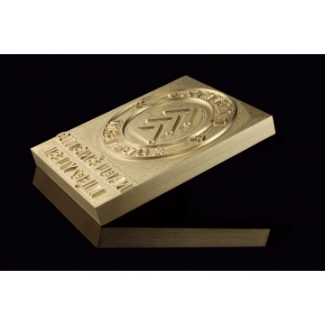 Stempel do wyciskania logotypu na gorąco i zimno - wymiary matrycy: 100x123mm - CNC