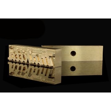Stempel do wyciskania logotypu na gorąco i zimno - wymiary matrycy: 83x21mm - CNC
