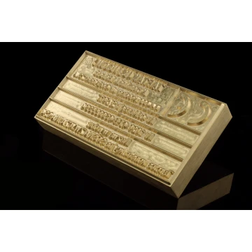 Stempel do wyciskania logotypu na gorąco i zimno - wymiary matrycy: 103x53mm - CNC