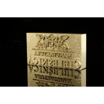 Stempel do wyciskania logotypu na gorąco i zimno - wymiary matrycy: 83x43mm - CNC 