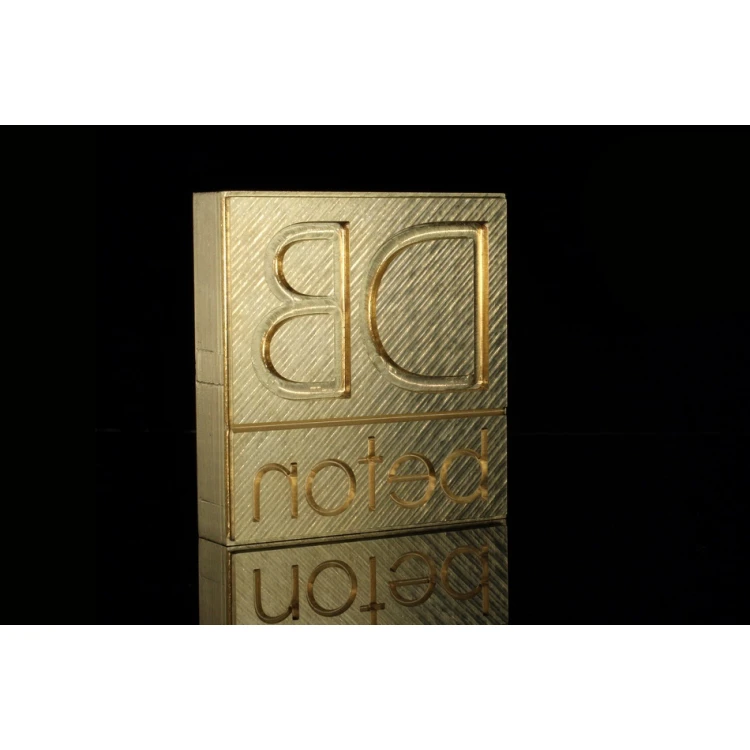 Stempel do wyciskania logotypu na gorąco i zimno - wymiary matrycy: 62x66mm - CNC