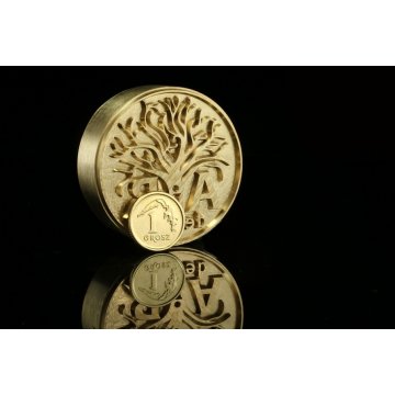 Stempel do wyciskania logotypu na gorąco i zimno - średnica matrycy: 42mm -  CNC 