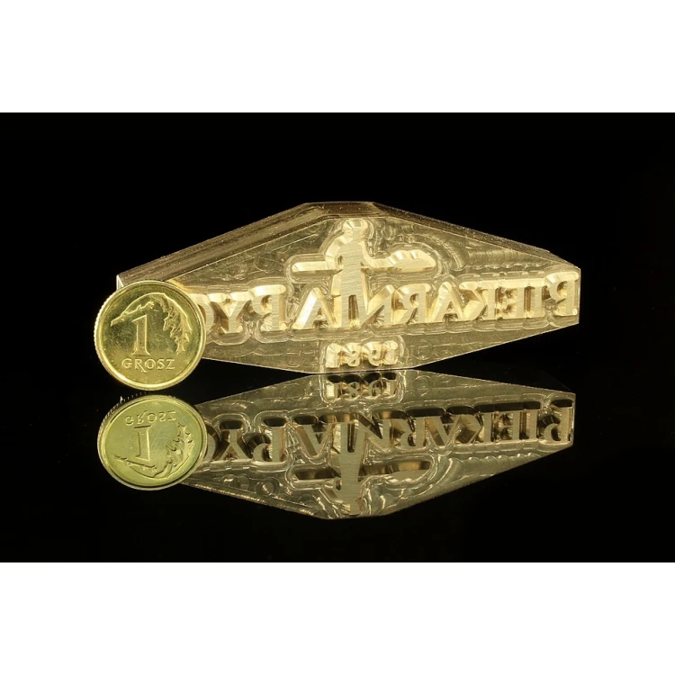 Stempel do wyciskania logotypu na gorąco i zimno - wymiary matrycy: 67x23mm -  CNC 