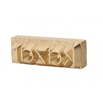 Stempel do wyciskania logotypu na gorąco i zimno - wymiary matrycy: 18x6mm - CNC091