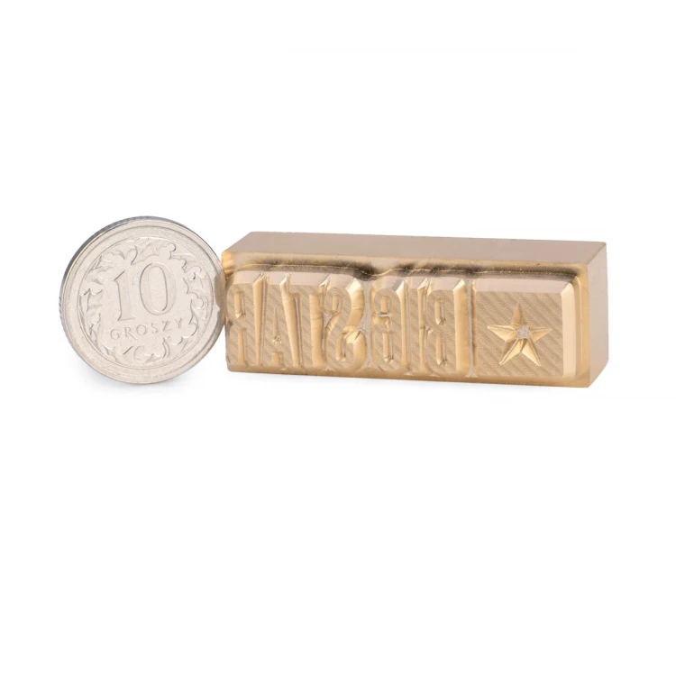 Stempel do wyciskania logotypu na gorąco i zimno - wymiary matrycy: 36x12mm - CNC105 