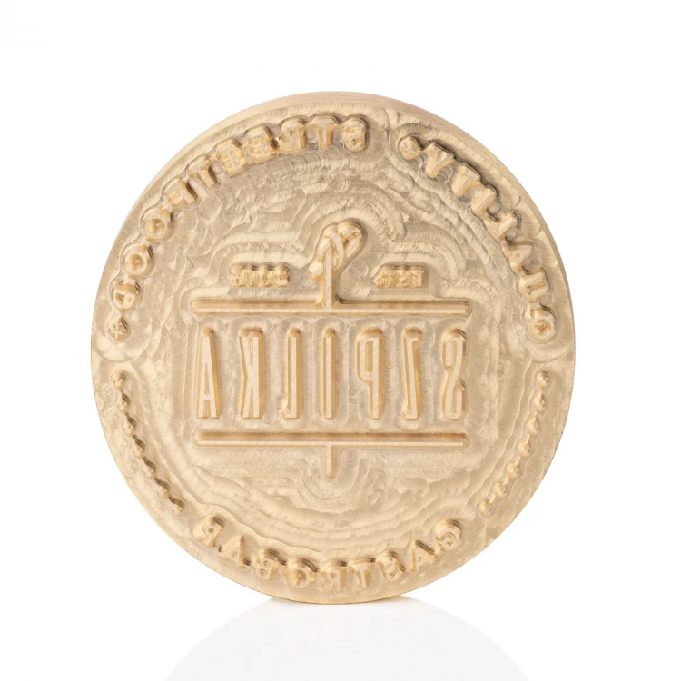 Stempel do wyciskania logotypu na gorąco w pieczywie - wymiary matrycy: 73x73mm - CNC110 
