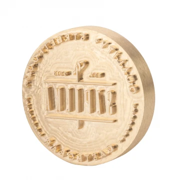 Stempel do wyciskania logotypu na gorąco w pieczywie - wymiary matrycy: 73x73mm - CNC110 