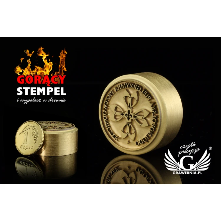 STEMPEL do wypalania logotypu na gorąco - średnica matrycy: 25mm - LASER 