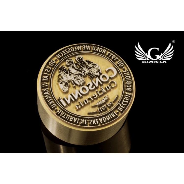 STEMPEL do wypalania logotypu na gorąco - średnica matrycy: 32mm - LASER 