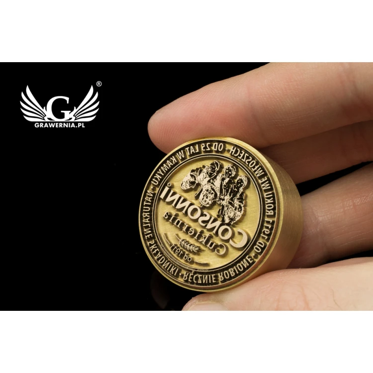 STEMPEL do wypalania logotypu na gorąco - średnica matrycy: 32mm - LASER 