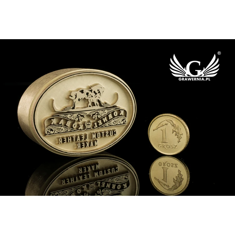 STEMPEL do wypalania logotypu na gorąco - wymiary matrycy: 34x25mm - LAS030