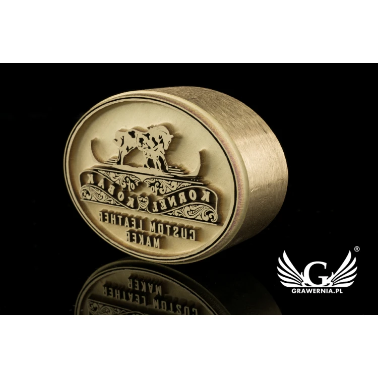 STEMPEL do wypalania logotypu na gorąco - wymiary matrycy: 34x25mm - LAS030
