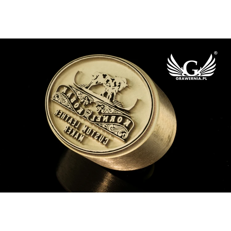 STEMPEL do wypalania logotypu na gorąco - wymiary matrycy: 34x25mm - LAS030