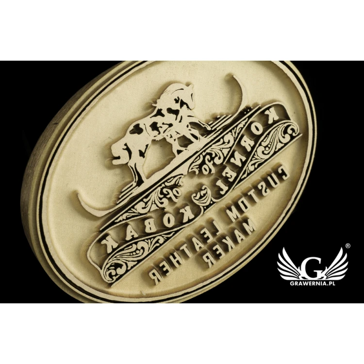 STEMPEL do wypalania logotypu na gorąco - wymiary matrycy: 34x25mm - LAS030