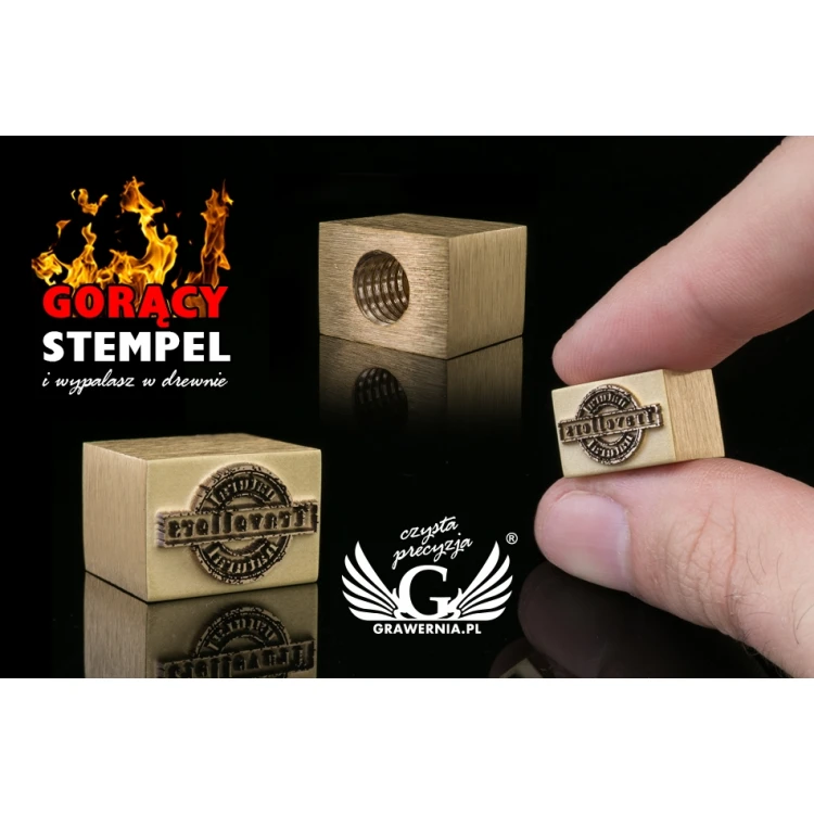 STEMPEL do wypalania logotypu na gorąco - wymiary matrycy: 17x12mm - LASER - LAS031
