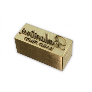 STEMPEL do wypalania logotypu na gorąco - wymiary matrycy: 32x13,9mm - LASER 