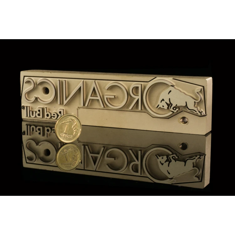 STEMPEL do wypalania logotypu na gorąco - wymiary matrycy: 123x32mm - LASER