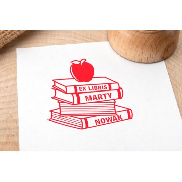 Stempel Ex Libris do odbijania w tuszu - Owoce - średnica gryfu 50mm - EX009
