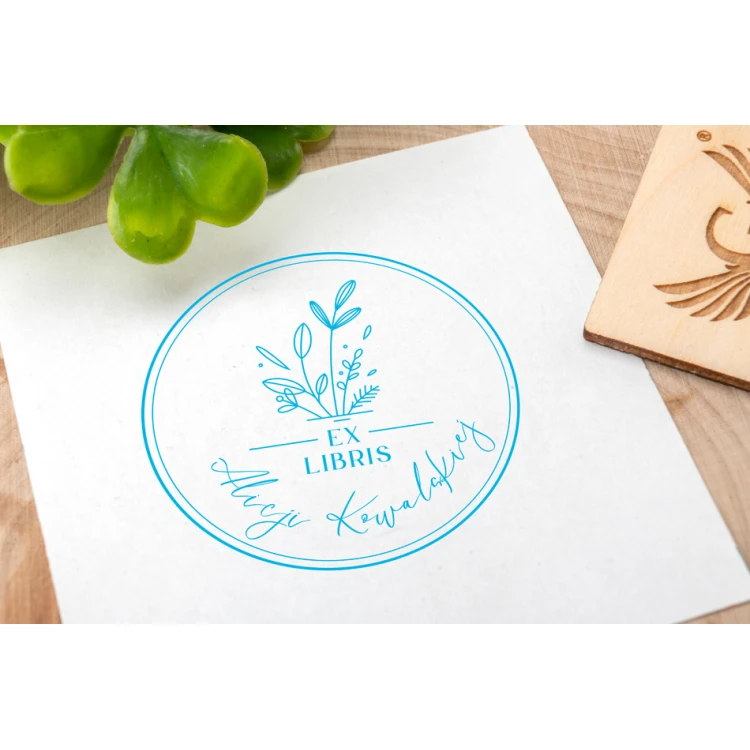 Stempel Ex Libris do odbijania w tuszu - średnica gryfu 50mm - EX010