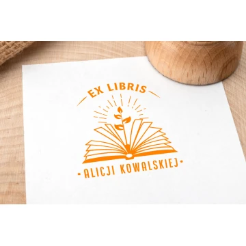 Stempel Ex Libris do odbijania w tuszu - średnica gryfu 50mm - EX013