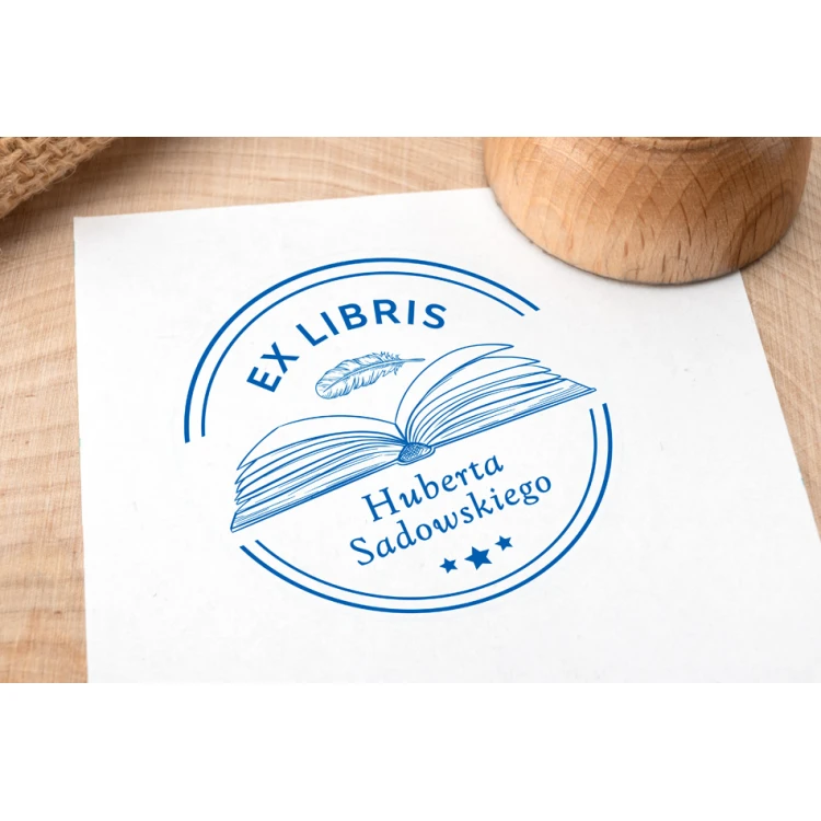Stempel Ex Libris do odbijania w tuszu - średnica gryfu 50mm - EX014