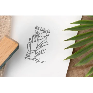 Stempel Ex Libris do odbijania w tuszu - Lady - wymiary gryfu 30x40mm - EX026