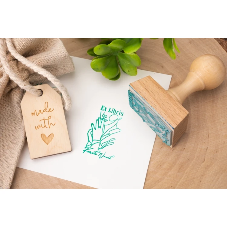 Stempel Ex Libris do odbijania w tuszu - Lady - wymiary gryfu 30x40mm - EX026
