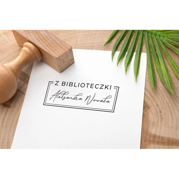 Stempel Ex Libris do odbijania w tuszu - wymiary gryfu 50x20mm - EX037