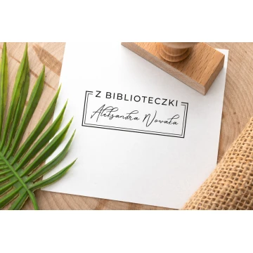 Stempel Ex Libris do odbijania w tuszu - wymiary gryfu 50x20mm - EX037