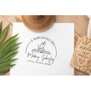 Stempel Ex Libris do odbijania w tuszu - wymiary gryfu 50x50mm - EX038
