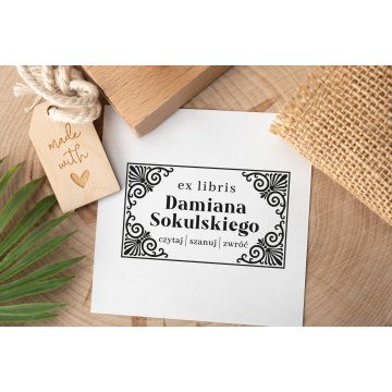 Stempel Ex Libris do odbijania w tuszu - wymiary gryfu 50x30mm - EX046