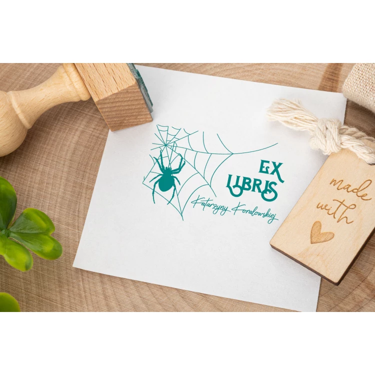 Stempel Ex Libris do odbijania w tuszu - wymiary gryfu 60x45mm - EX047