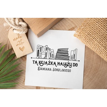 Stempel Ex Libris do odbijania w tuszu - wymiary gryfu 60x30mm - EX048