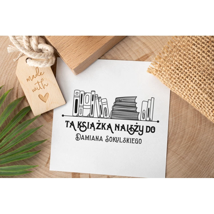 Stempel Ex Libris do odbijania w tuszu - wymiary gryfu 60x30mm - EX048
