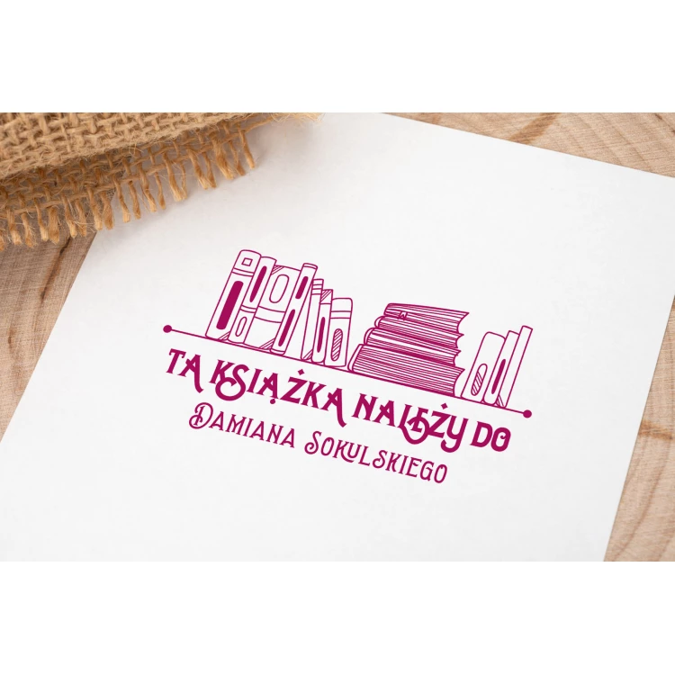 Stempel Ex Libris do odbijania w tuszu - wymiary gryfu 60x30mm - EX048