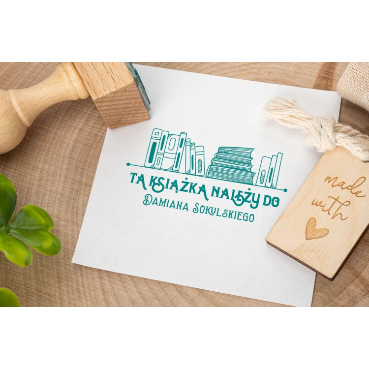 Stempel Ex Libris do odbijania w tuszu - wymiary gryfu 60x30mm - EX048