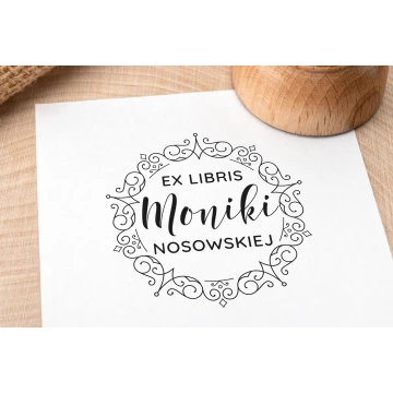 Stempel Ex Libris do odbijania w tuszu - średnica gryfu 50mm - EX050