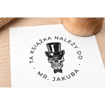 Stempel Ex Libris do odbijania w tuszu - średnica gryfu 50mm - EX051